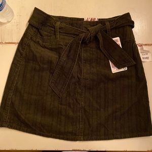 Rewash Brand+ Belted Corduroy Skirt